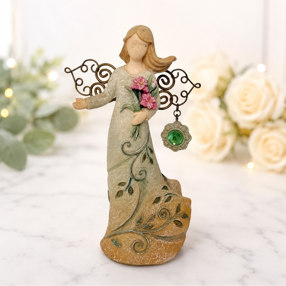 Florentine Angels Bouquet Girl Angel Matthew Danko Figurine Floral Decor